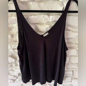 Free People Intimately Black V Neck Tank - EUC